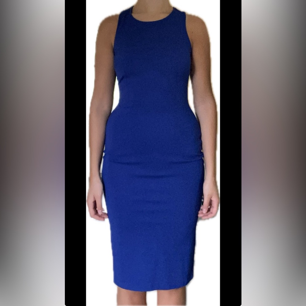 Guess Royal Blue Bodycon Midi Dress